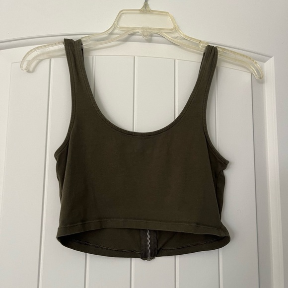 Olive green crop top - Picture 2 of 2